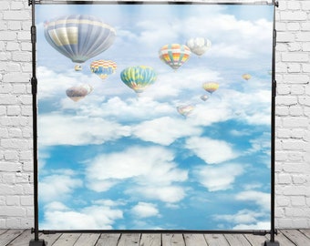 Balloon Sky Photography Backdrop: Newborn Birthday Party Studio Props