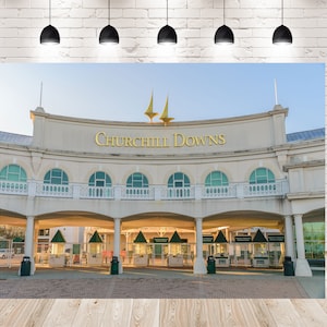 Kentucky Derby Churchill Downs Photo Backdrops Główne wejście Stoisko fotograficzne Urodziny Sport Studio Tła na festiwal Party Rekwizyty