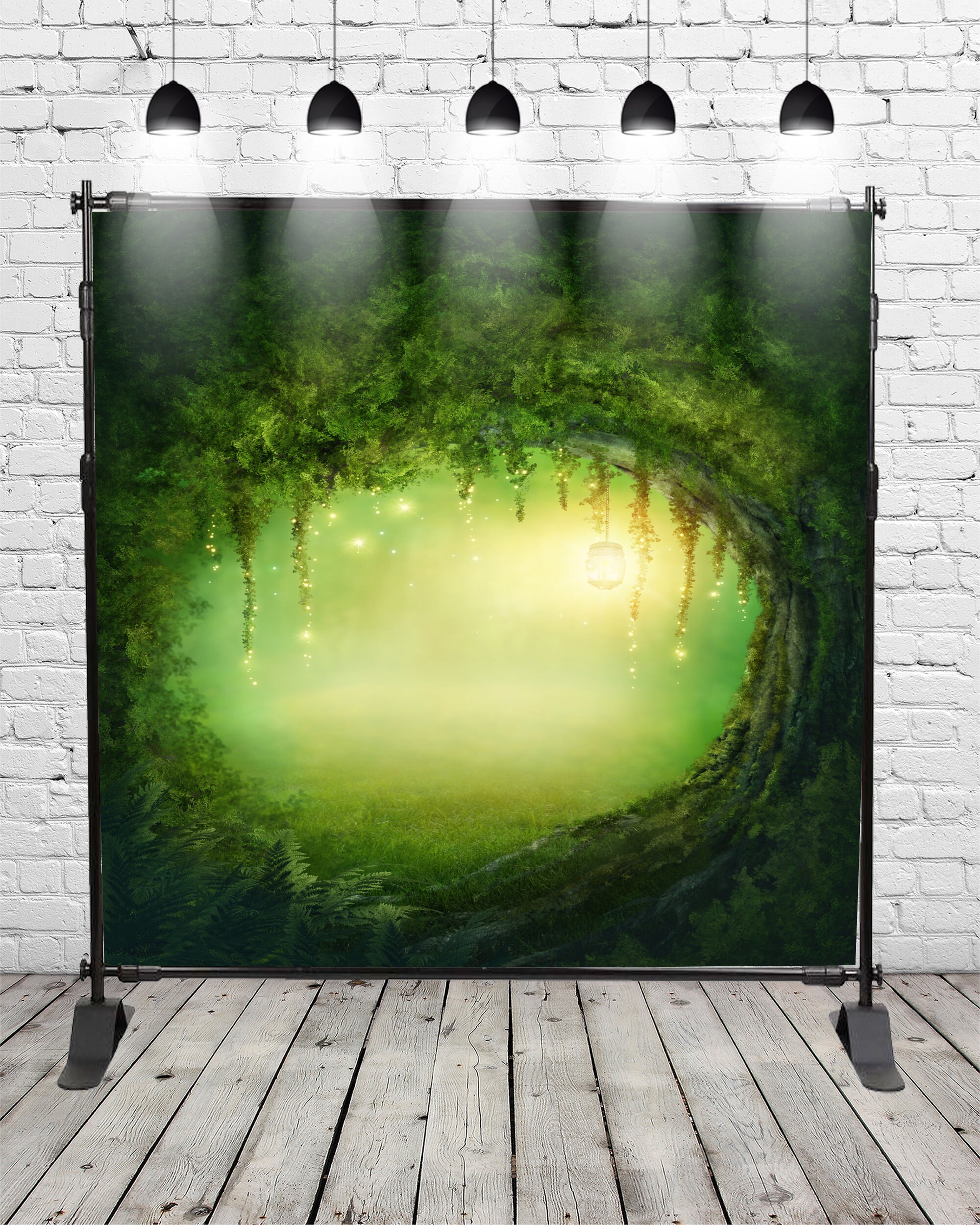 Tree Hole Photography Backdrop: Mystical Forest Lights, Kids Photo ...