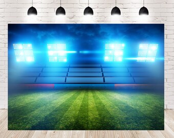 Football Stadium Lights Photo Backdrop: Newborn, Kids Sport Photography