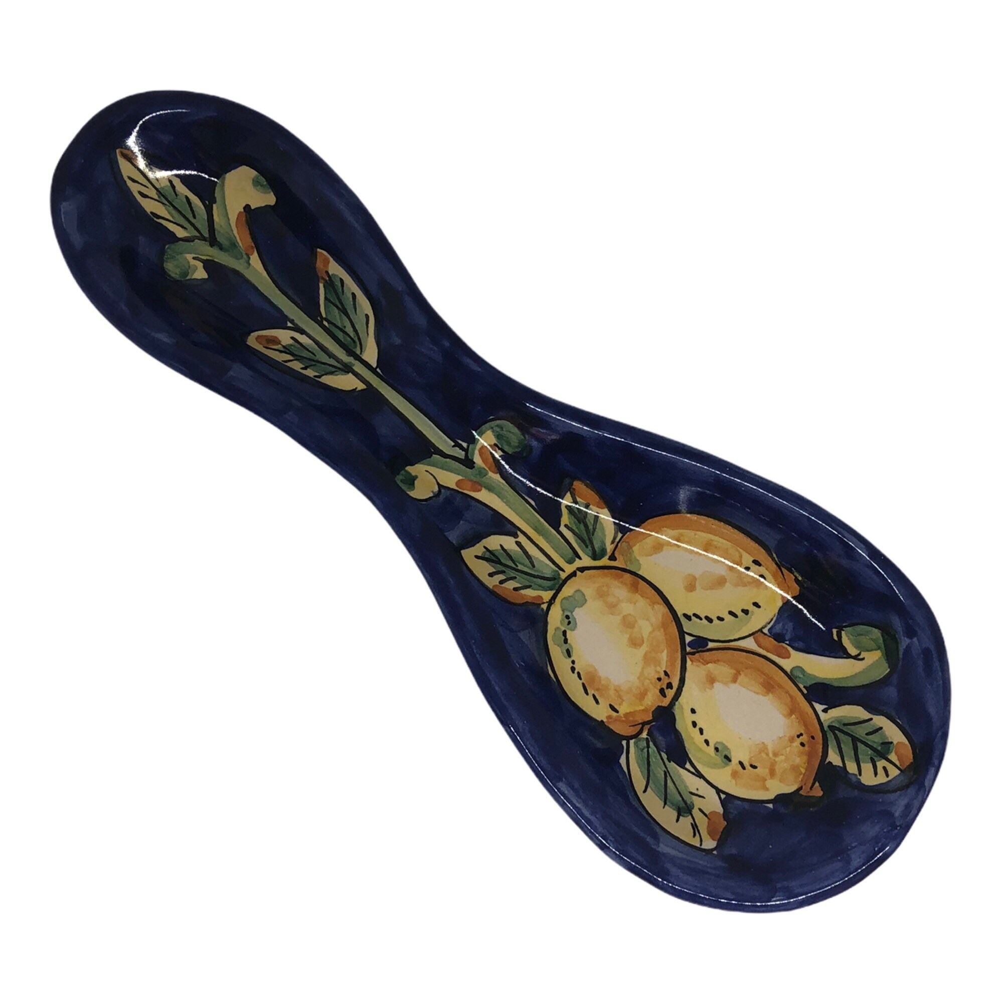 Italian Ceramic Spoon Rest Decorated Lemon Made in Italy - Etsy