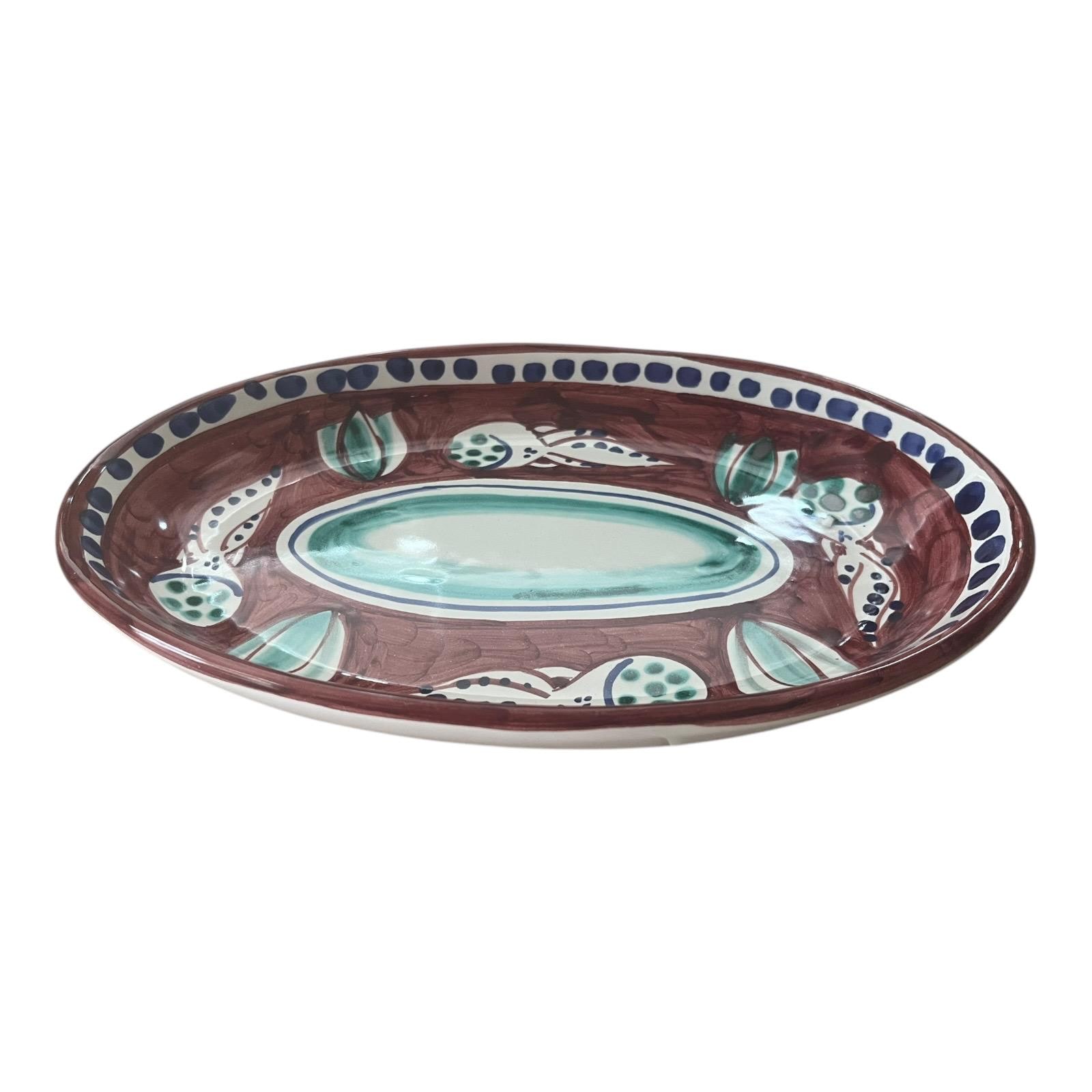 手作りのイタリア製陶器製サービングプラッター：ヴィエトリ・スル
