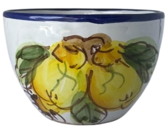 Xícara de Cappuccino Italiana 236ml em Cerâmica Limão | Pintada à Mão, Fabricada na Itália | Xícara de Café Amalfi Kitchen Gift
