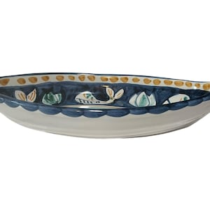 Ceramic Boat Platter | Ceramic Serving Platter| Unique Tableware | Pottery Made in Italy