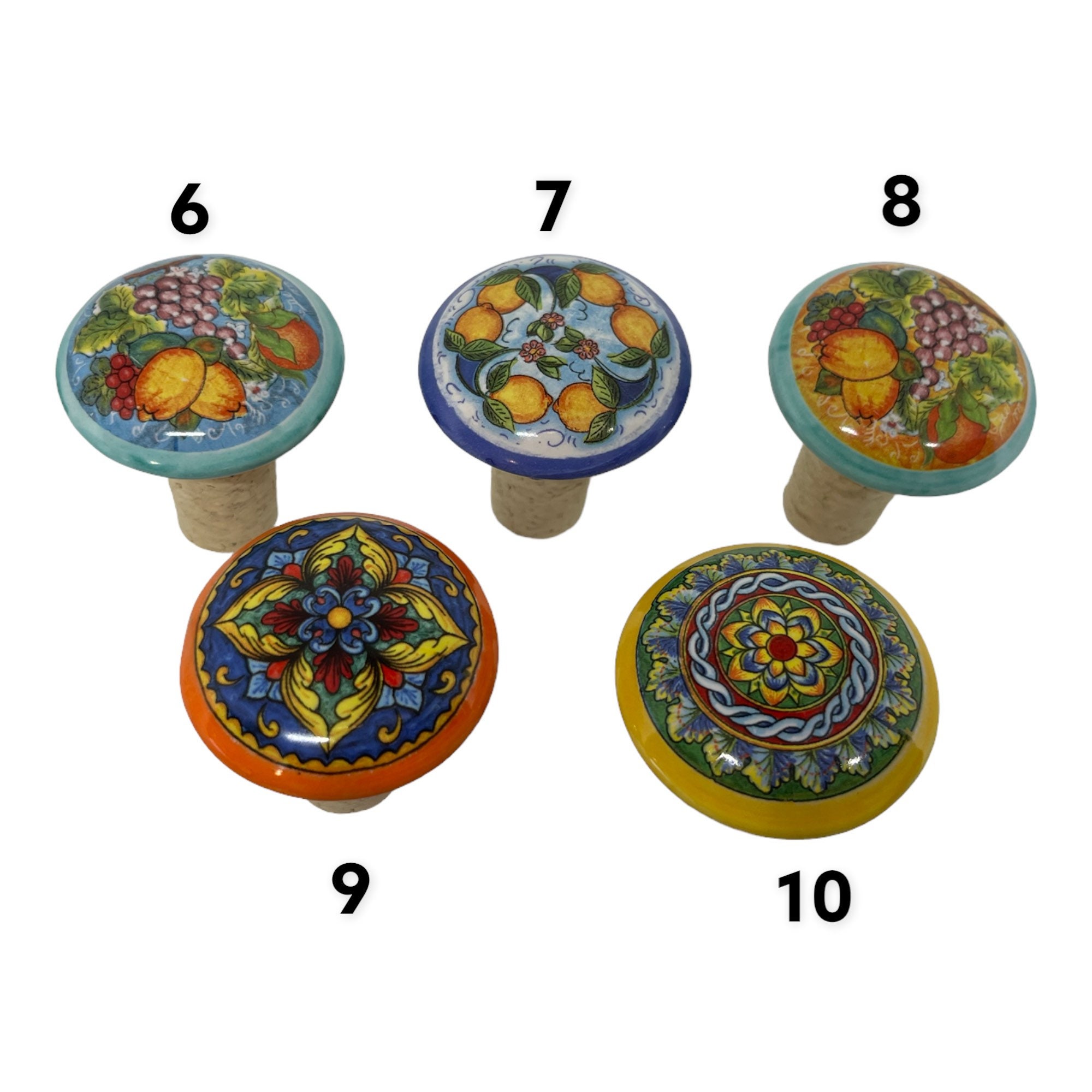 Ceramic Wine Cork Italian Wine Stopper Bottle Stopper Etsy