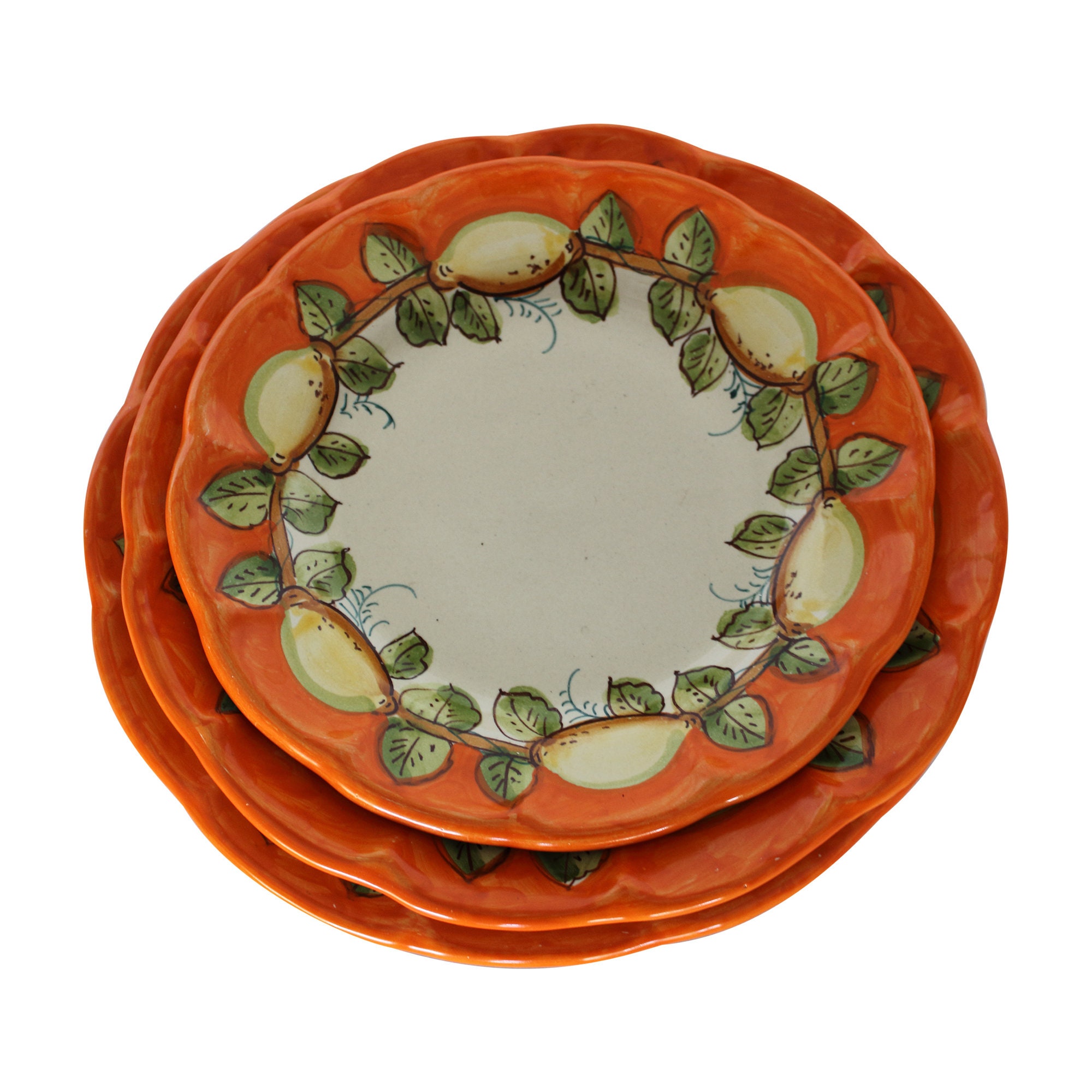 Italian Ceramic Dinnerware Decorative Plates Lemon Made in Etsy