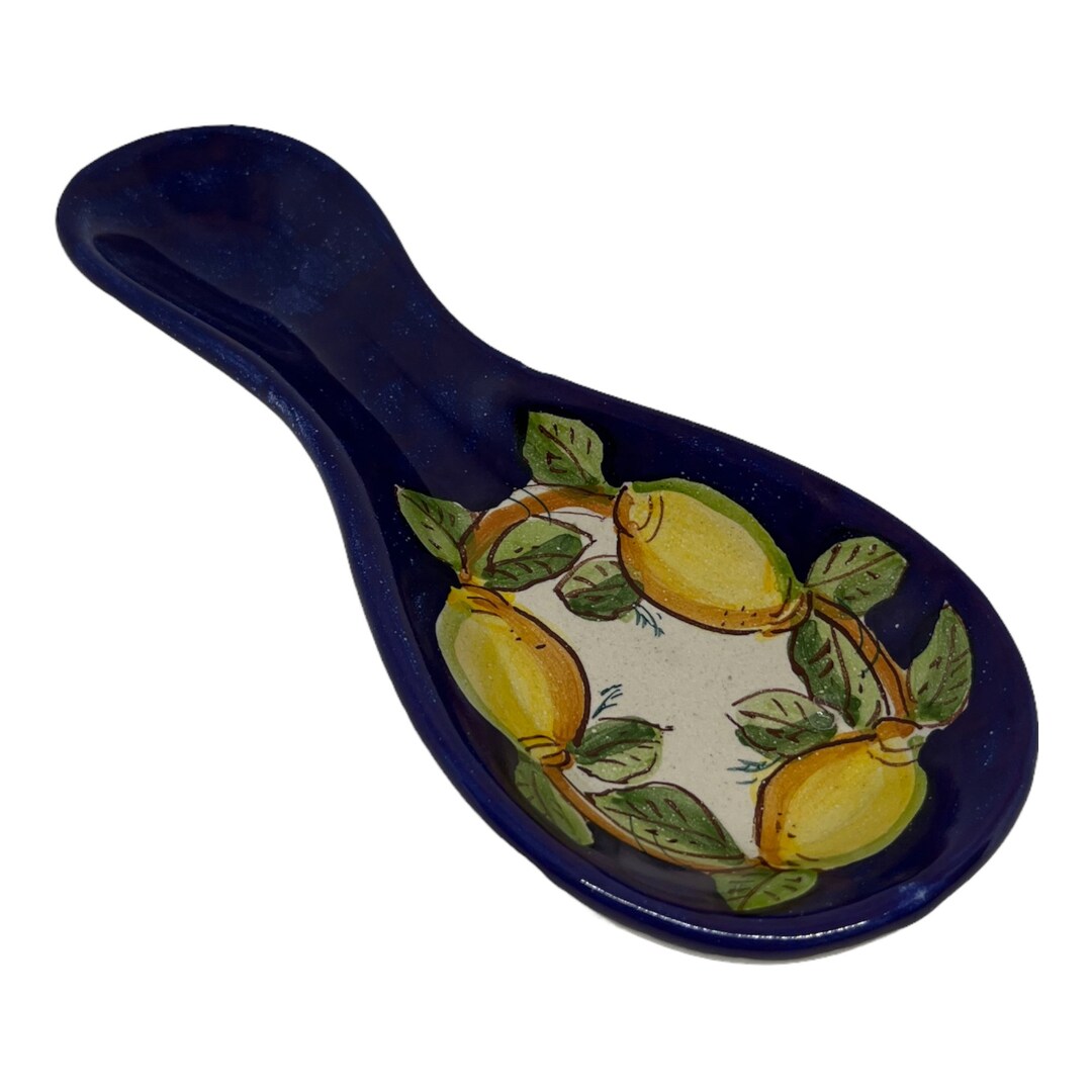 Italian Ceramics Spoon Rest Decorated Lemon Made in Italy - Etsy