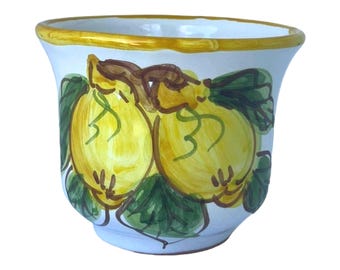 Tasse à café en céramique citron peinte à la main - Fabriquée en Italie