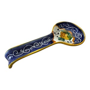Ceramic Spoon Rest | Lemon Tableware | Lemon Spoon Rest | Made in Italy