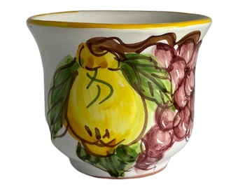 Hand Painted Lemon Coffee Mug: Italian Ceramic Pottery