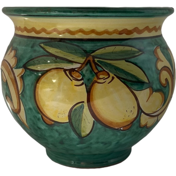 Italian Ceramic Planter Made in Vietri Italy