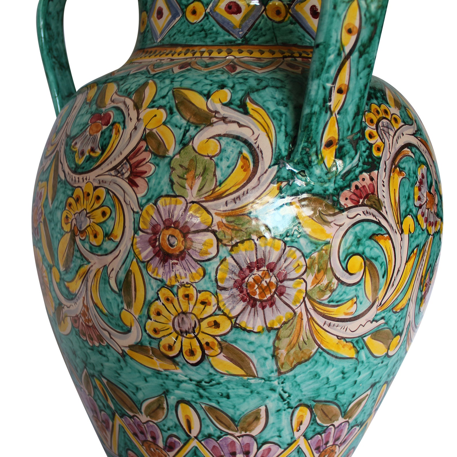 Italian Ceramic Vase Flowers Made in Italy Pottery Etsy