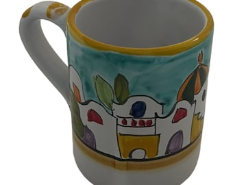 Taza de cerámica pintada a mano: Vietri Design, hecha en Italia
