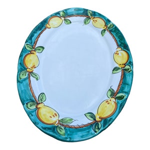Italian Ceramics Serving Platter decorated Lemon Made in Italy