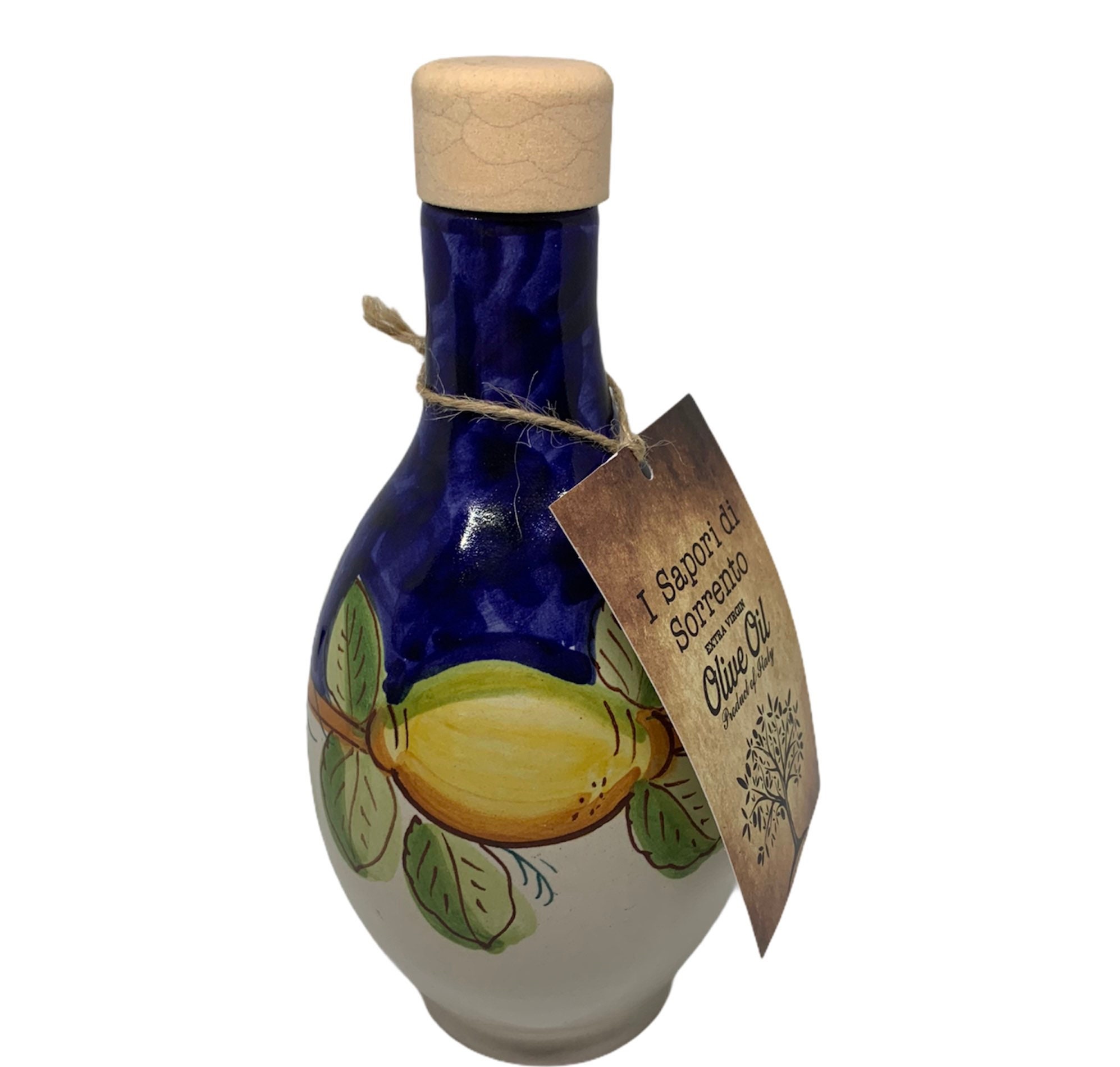 Italian Ceramic Olive Oil Bottle INCLUDES Italian EXTRA Etsy