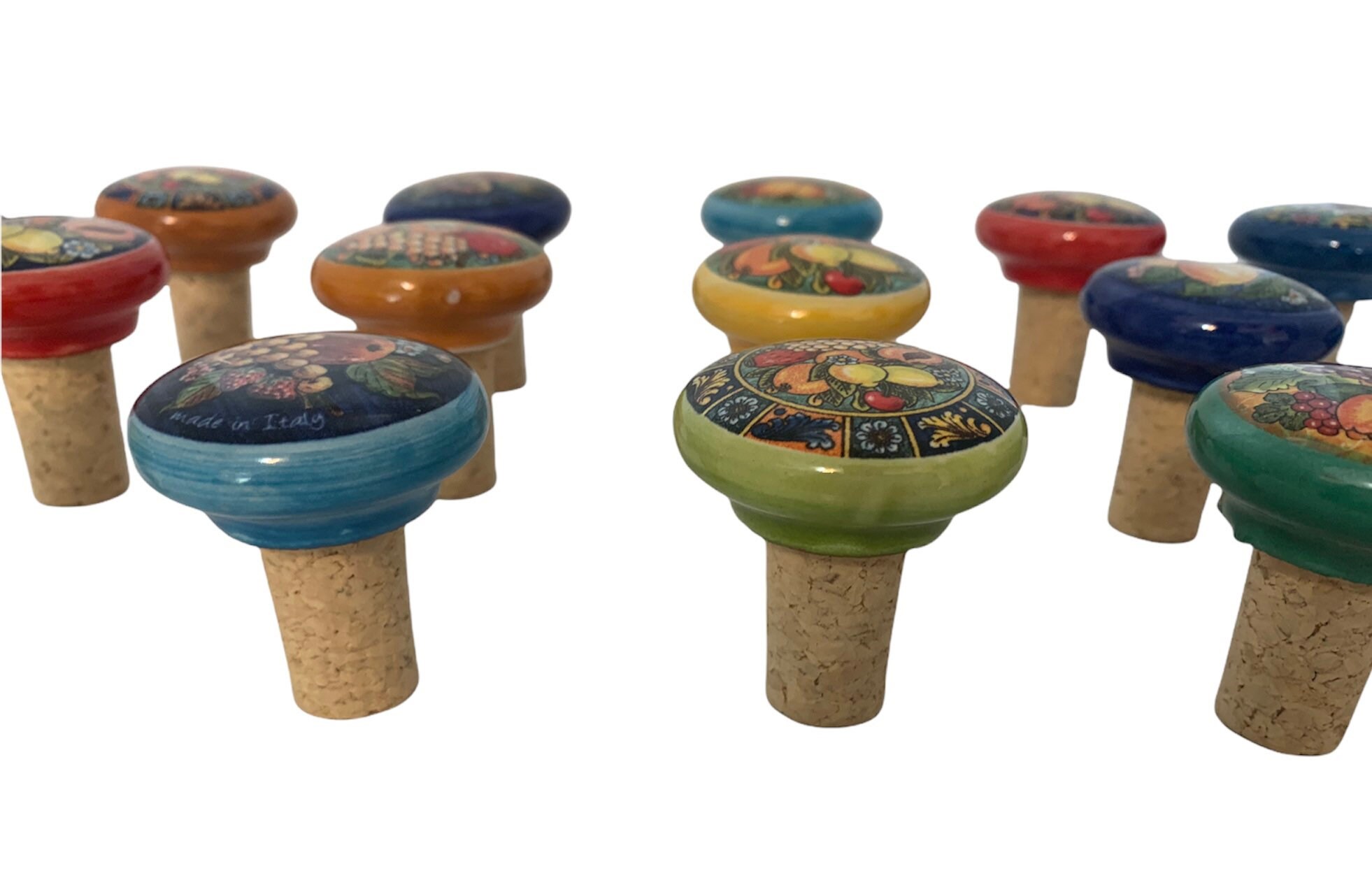 Ceramic Wine Cork Italian Wine Stopper Bottle Stopper Etsy