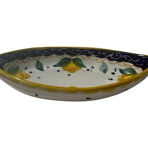 Ceramic Boat Platter | Ceramic Serving Platter| Unique Tableware | Pottery Made in Italy