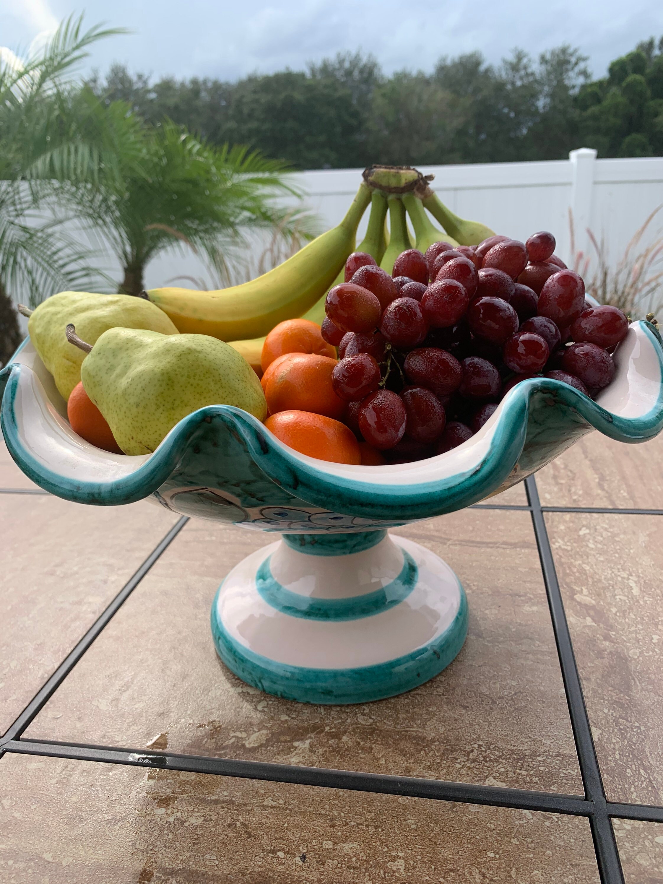 Italian Ceramic Fruit Bowl Made in Italy Etsy