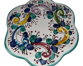 Hand-Painted Ceramic Trivet: Italian Pottery, Kitchen Decor