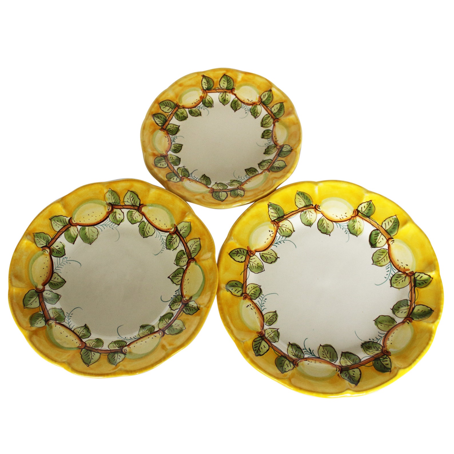Italian Ceramic Dinnerware Decorative Plates Lemon Made in Etsy