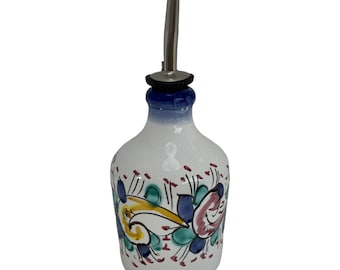 Ceramic Oil Cruet: Hand-Painted Italian Pottery (250 ml)