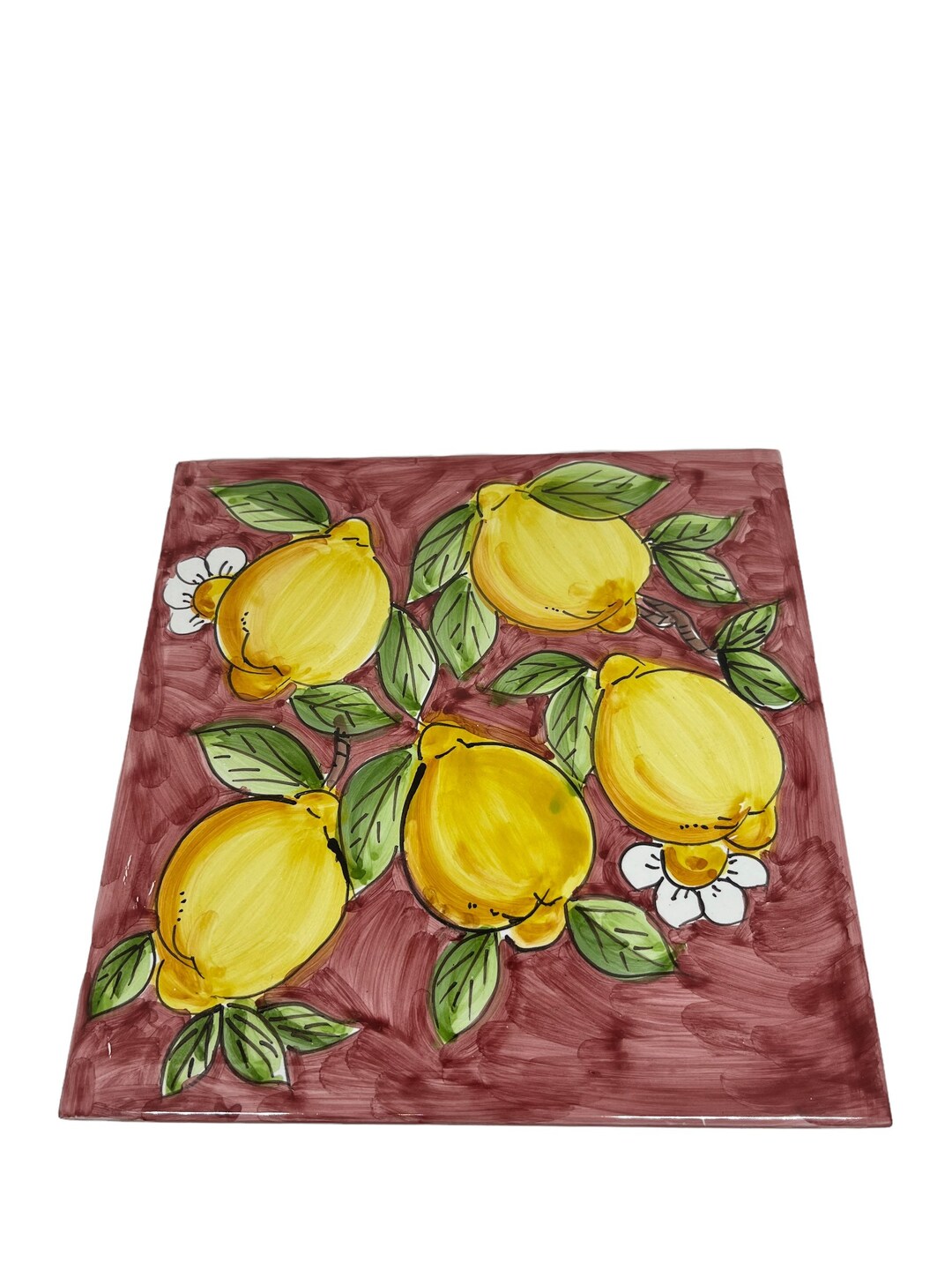 Lemon Ceramic Tile Italian Wall Tiles Wall Hanging With - Etsy