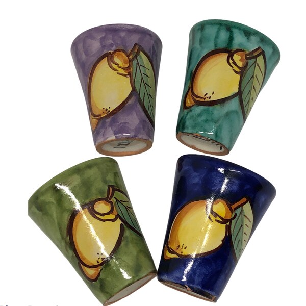 Ceramic Limoncello Glasses Etsy