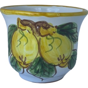 Coffee Mug | Hand Painted Lemon Design | Ceramic Coffee Cup | Large Coffee Mug| Made in Italy | Amalfi Coast Pottery