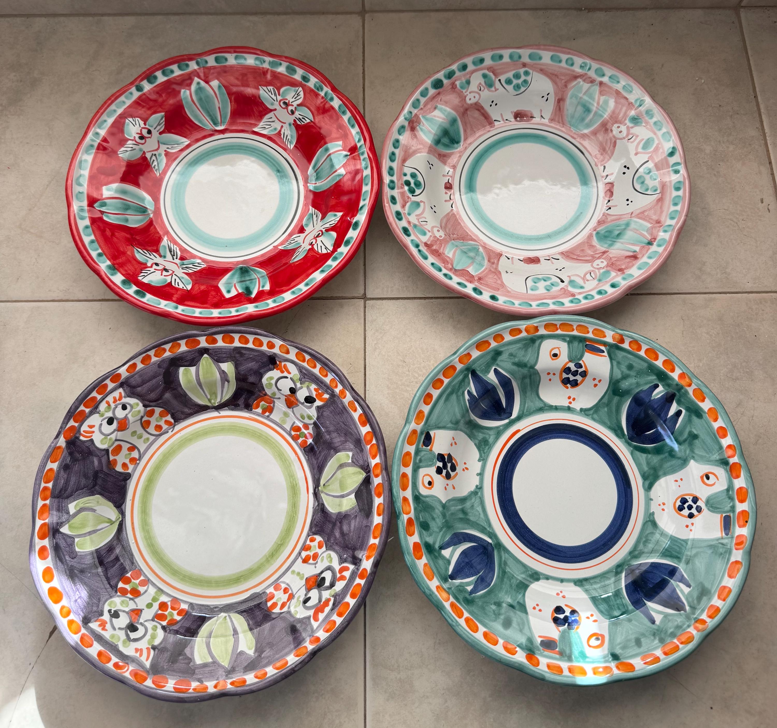 イタリア　ハンドメイド　CAS VIETRI 20㎝　2枚 Vietri dinnerware - Etsy 日本