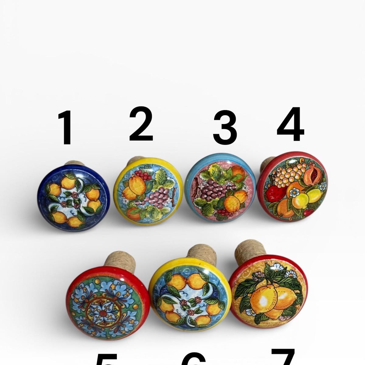 Italian Ceramic Wine Stopper: Hand-painted Pottery - Etsy