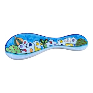 Ceramic Spoon Rest | Italian Landscape Decor | Made in Italy Pottery| Vietri Ceramic | Amalfi Coast Design