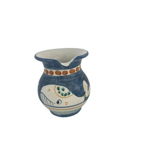 Carafe à vin en poterie de baleine faite main : pichet en céramique italienne