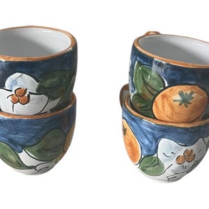 Espresso Cup Set | Italian Ceramic Coffee Cup | Made in Italy | Handpainted Espresso Cup with Lemons and Oranges | Coffee Gifts
