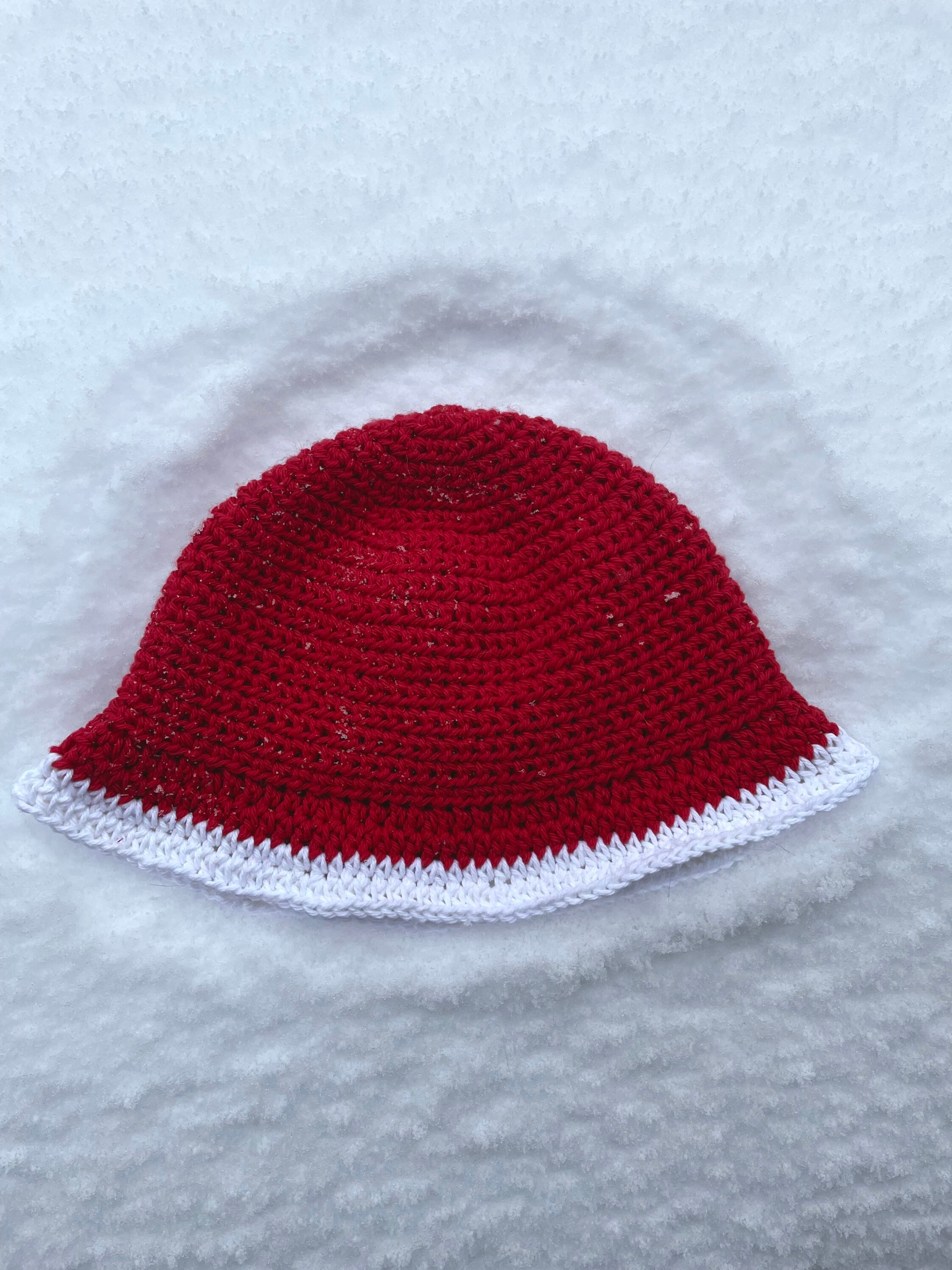 Red and White Bucket Hat Crochet - Etsy 