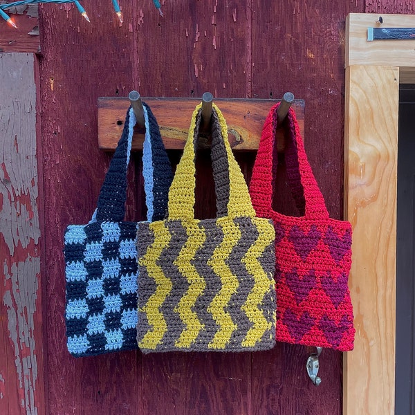 PATTERN Crochet Patterned Mini Tote