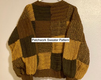 PATTERN Patchwork Sweater Crochet
