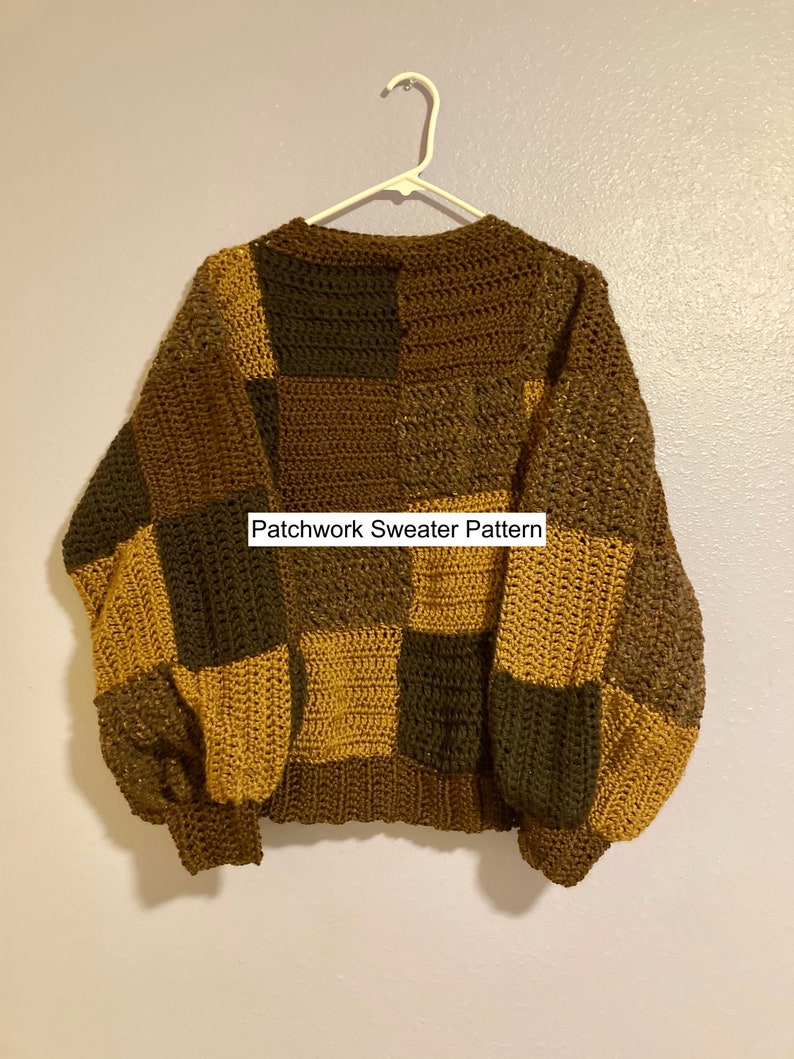 PATTERN Patchwork Sweater Crochet image 1