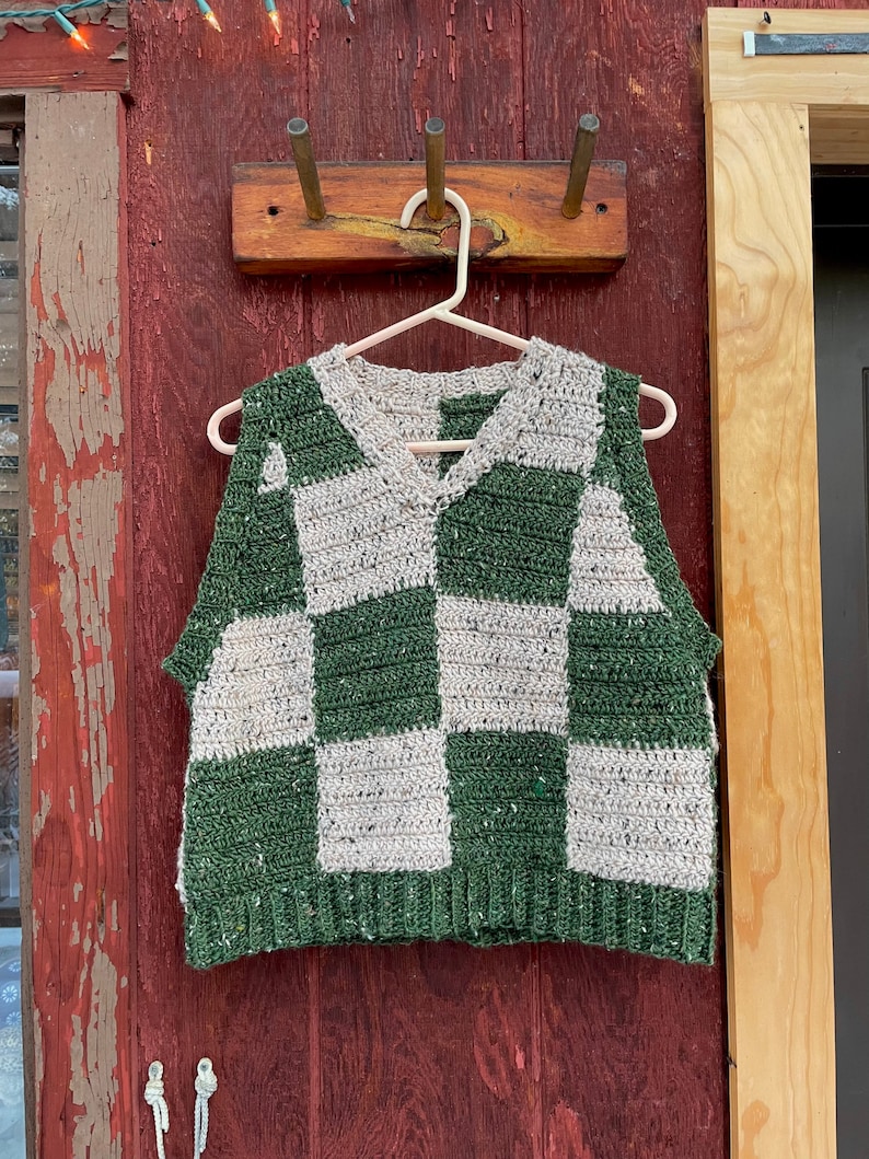 PATTERN Patchwork Vest Crochet image 1