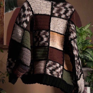 PATTERN Patchwork Sweater Crochet image 4