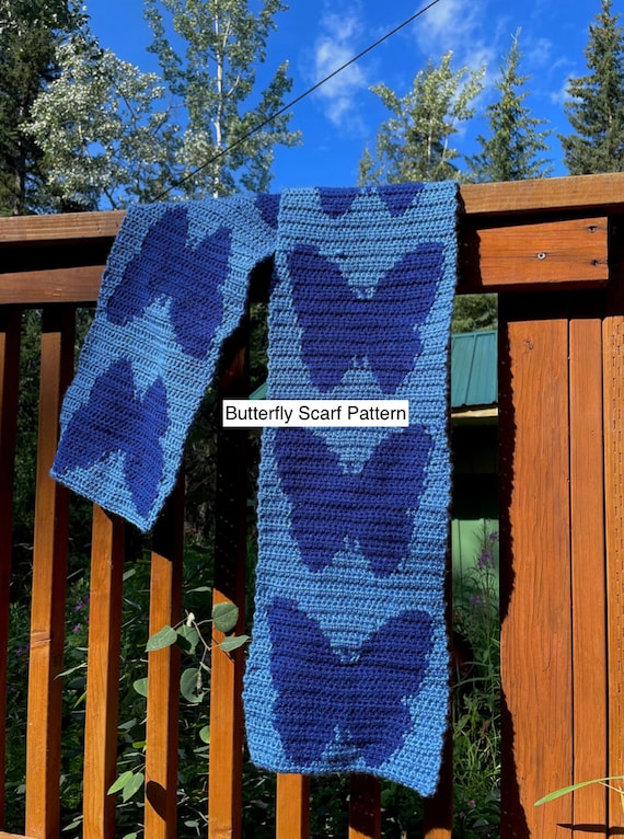 butterfly scarf pattern