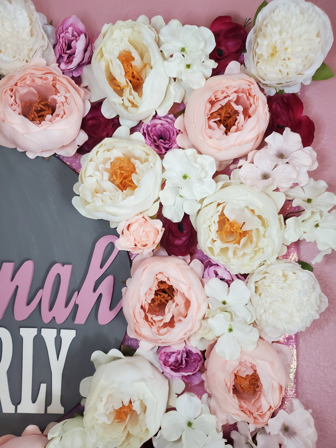 Personalized Flower Name Sign Etsy