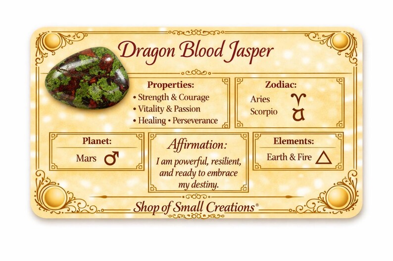 Dragon Blood Jasper Beaded Stretch Bracelet 8mm — Strength, Courage & Spiritual Beauty • No Clasp image 5