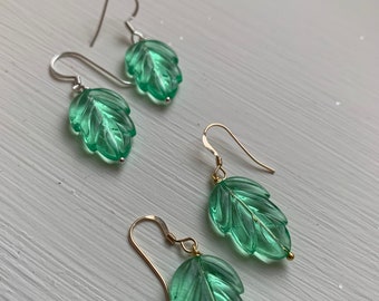 Monstera Leaf Earrings, Green Monstera Resin Leaf Earring, Vintage Resin Leaf Earring, Monstera Plant Jewelry, Plant Lady, SHIPS FREE!