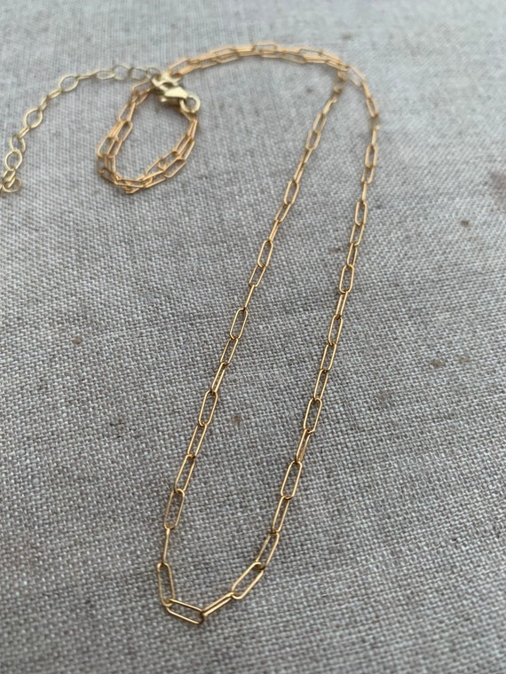 Gold Thin Cuban Link Chain Dainty 