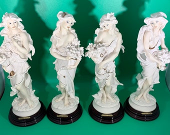 Giuseppe Armani SIGNED Capodimonte Sculpture Lady Woman Seasons Figurine- CHOOSE Season- 0181 Spring, 0182 Summer, 0183 Autumn, 0184 Winter