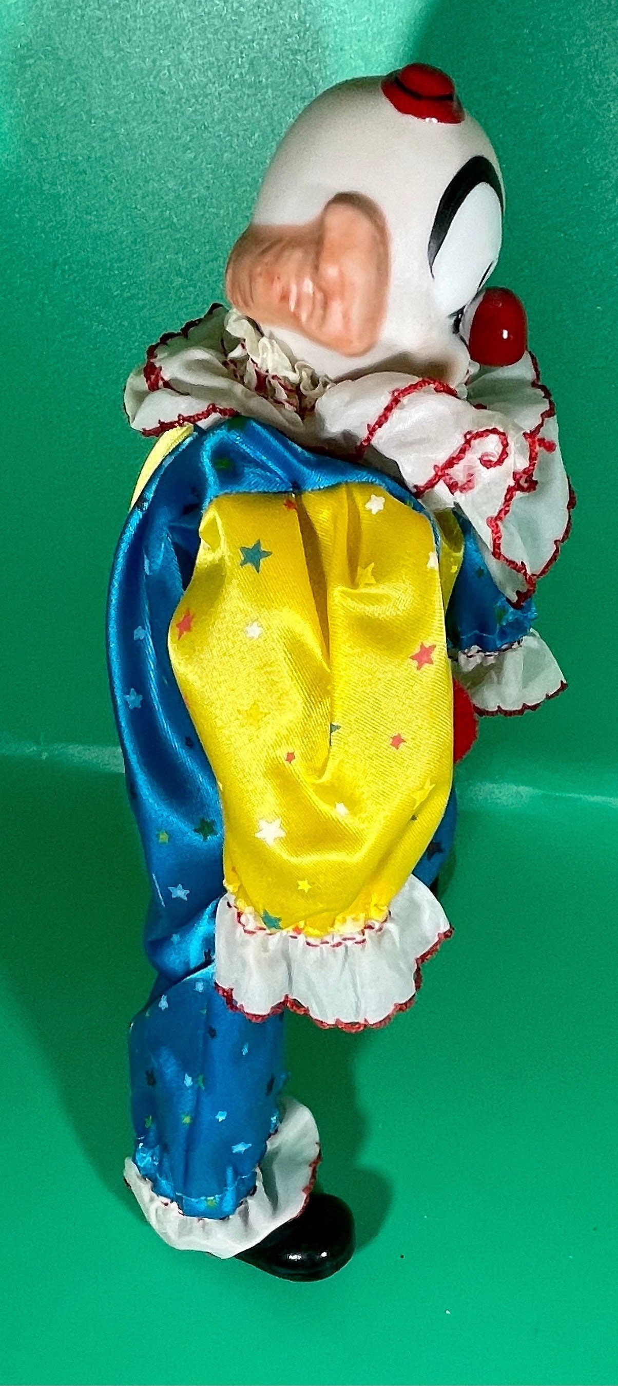 Vintage Bozo Porcelain Clown Style Doll Collectibles Blue