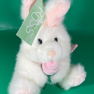 Russ Bunny Rabbit Rosie Love Valentine Plush Stuffed Animal Spring Easter Toy Basket Rose Plushie Collectibles