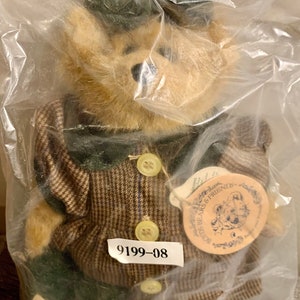 NIB 1997 Vintage Boyds Bears Bailey Bear Fall Bailey and Friends Collection 9199-08 Retired New With Tags Stuffed Plush Bear Collectibles