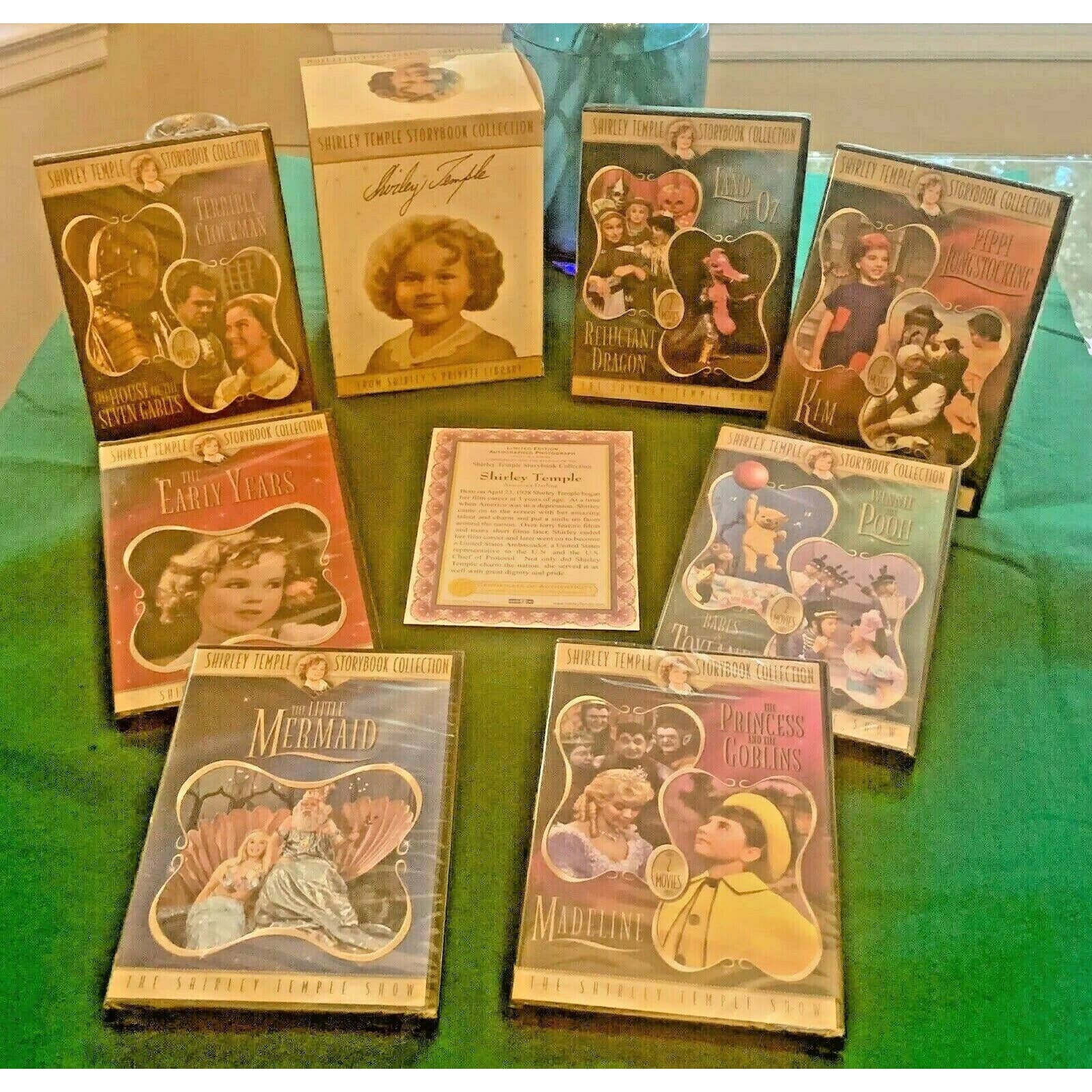 Vintage DISNEY Shirley Temple Storybook Collection 7 Dvds Signed