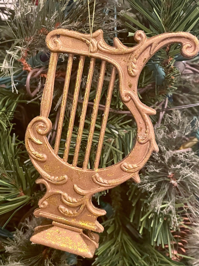 Music Ornaments Vintage CHOOSE Style Harp Violin Cello Fiddle Etsy